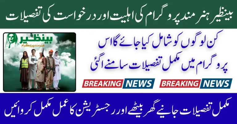 Benazir Hunarmand Program Eligibility and Application Details Step By Step 2025
