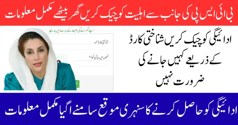 BISP 8171 Web Portal Re-Launch: Check Online CNIC Registration & Payment Status 2025