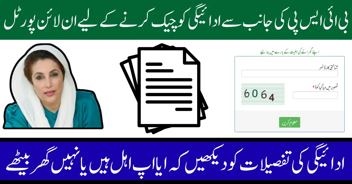BISP Web Portal October 2025 Check Payment Using CNIC Via Online Portal Full Guide