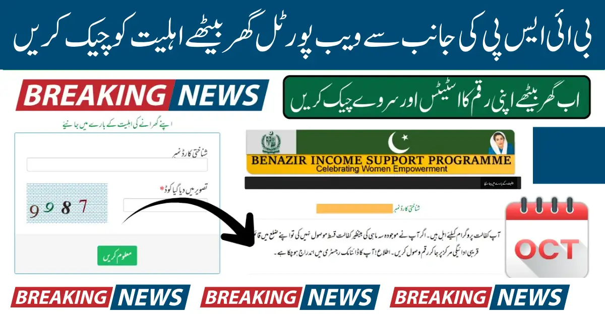 BISP Web Portal October 2025 Update: District List Guide for Eligible Beneficiaries