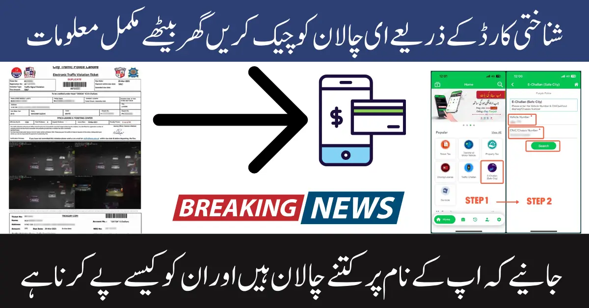 E Challan Check Online via CNIC – Know Full Guide Step by Step 2025