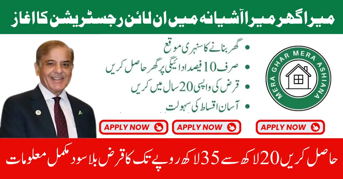 Mera Ghar Mera Ashiana Registration Through SBP For 3.5 Lakh Loan Without Interest Full Guide