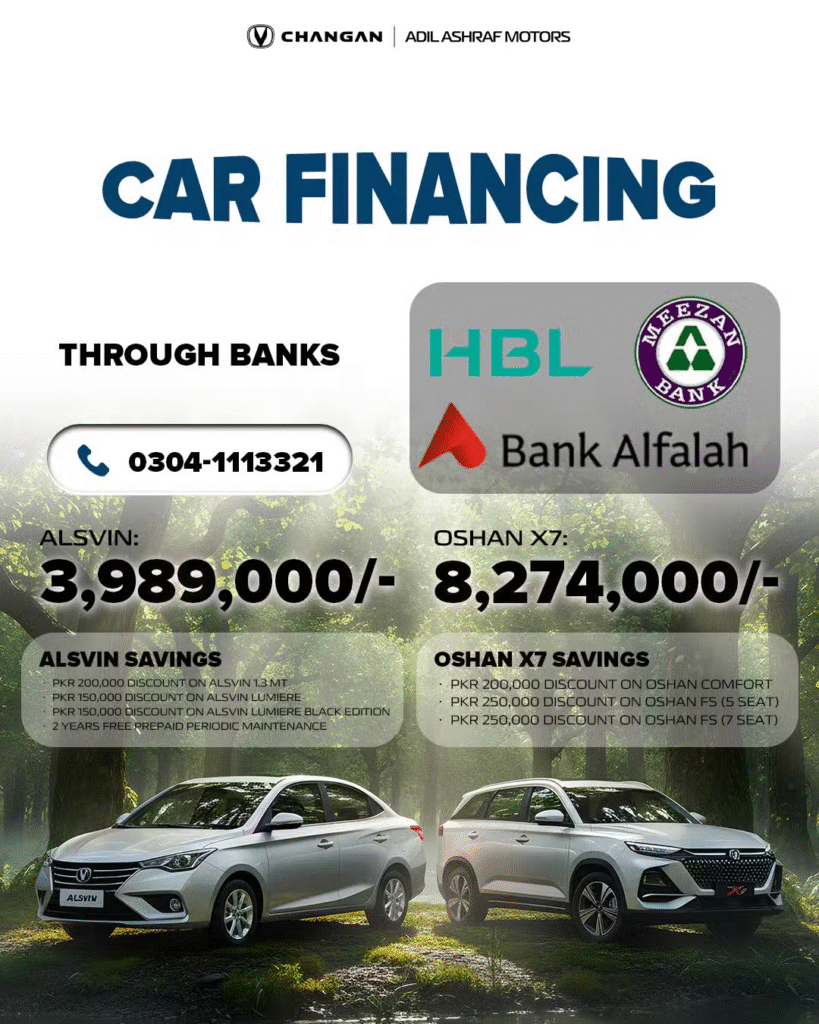 Oshan X7 Installment Plans – Limited Time Discount Announced for Changan Alsvin 2025
