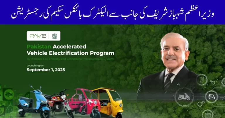 pave.gov.pk register and sign up for PM Electric Bike and Rickshaw Loader Scheme 2025