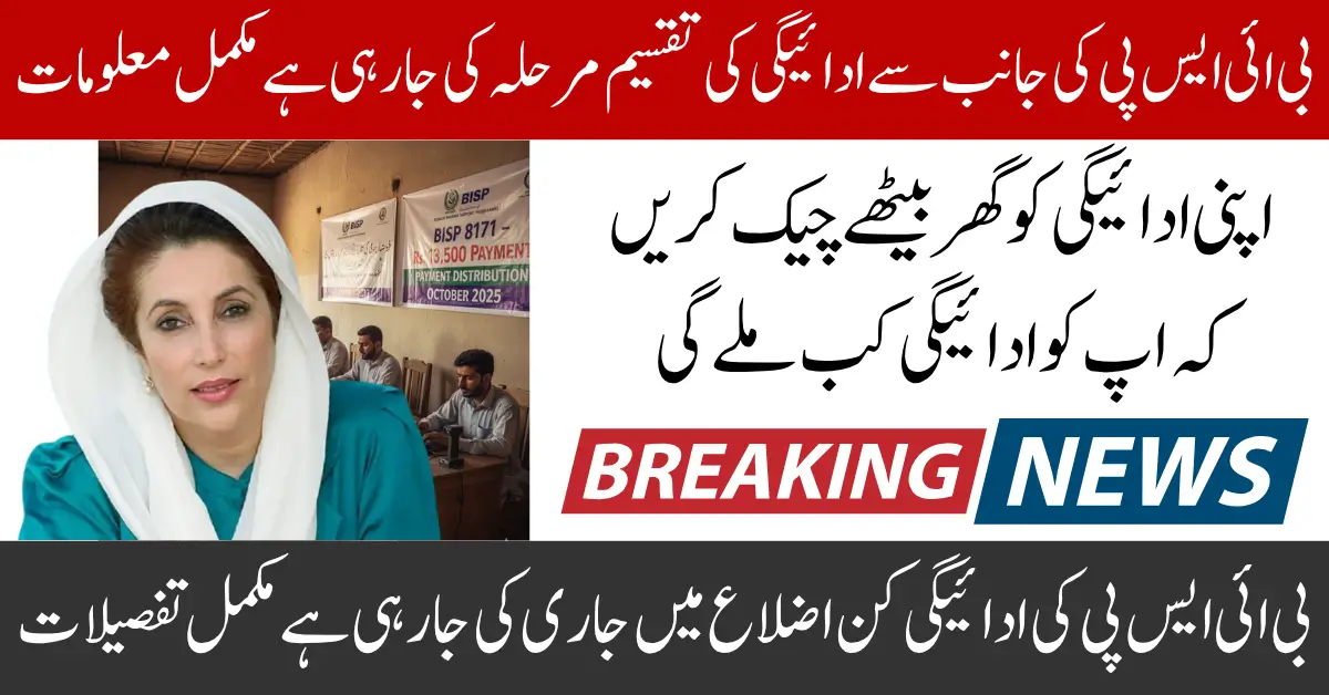 BISP 8171 October 2025 Payment Cluster Wise Distribution Full Guide