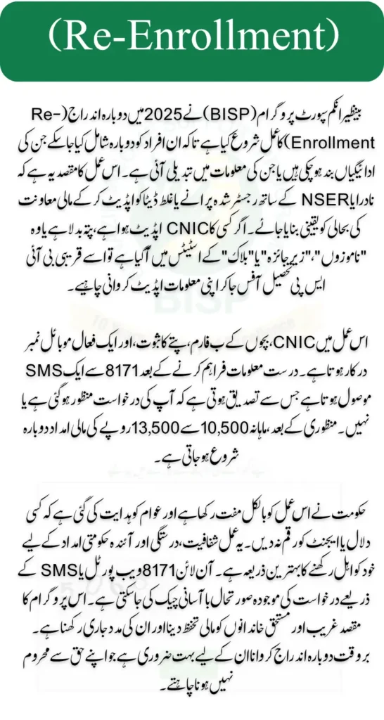 BISP Re-Enrollment 2025 (Step-by-Step) Complete Details
