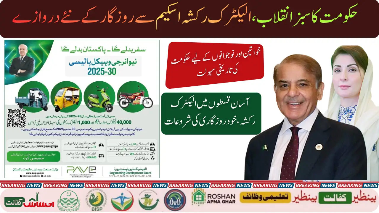 Electric Rickshaw Scheme in Pakistan Apply Online