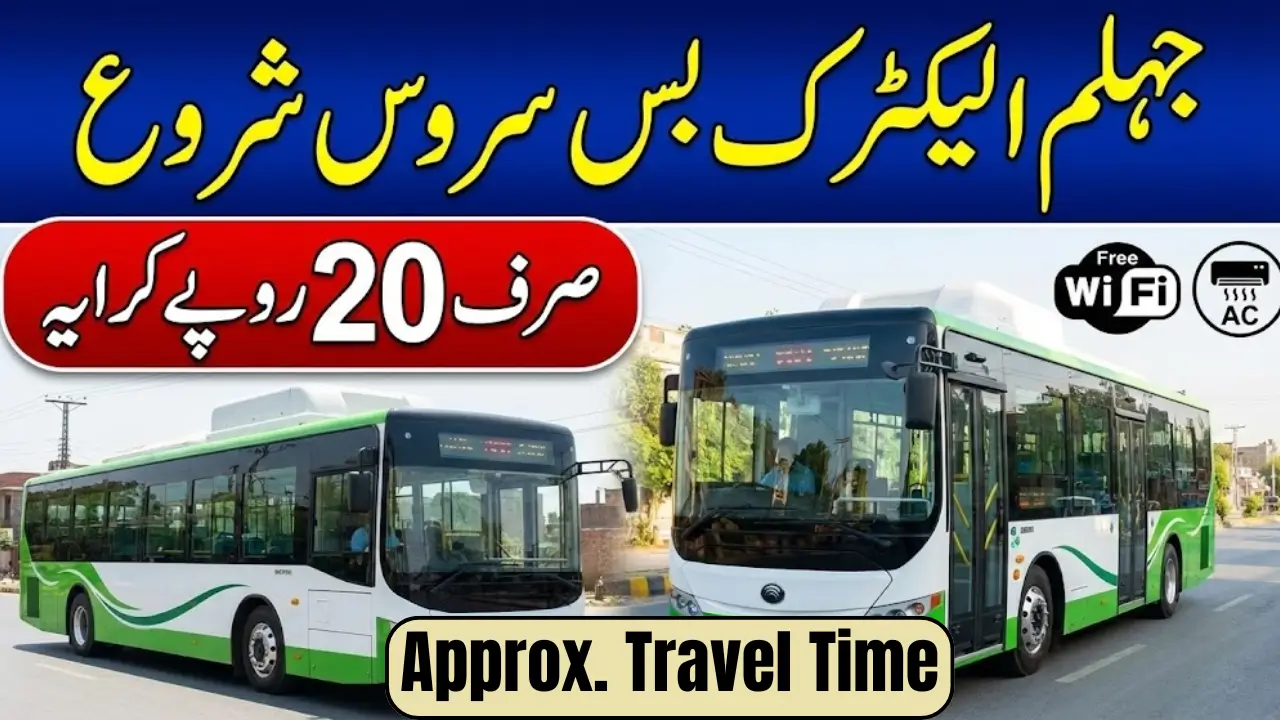 Jhelum Electric Bus Route Timings & Check How You Can Get Tickets